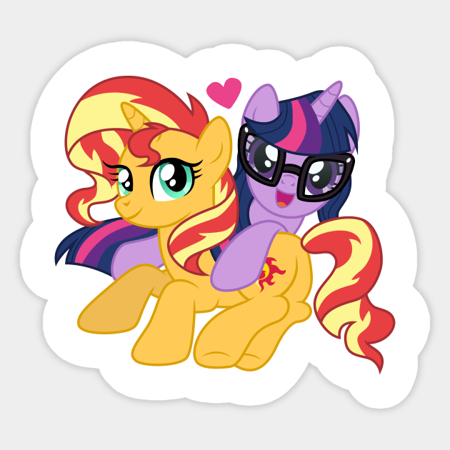 Sunset Shimmer and Twilight Sparkle My Little Pony Sticker